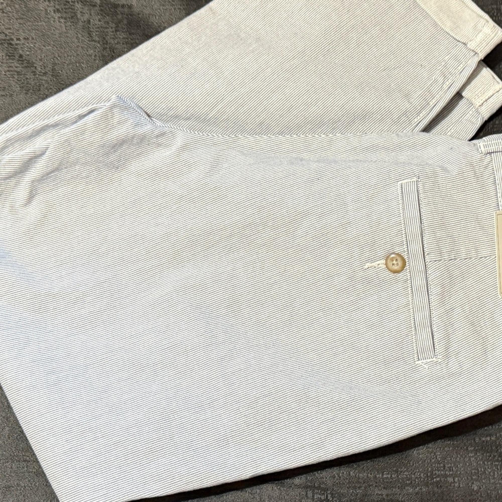 GAP Men's Pinstriped Light Gray Chinos